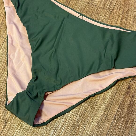 J. Crew Green Curved Waist Cheeky Bikini Bottom Size 2X - Picture 2 of 6